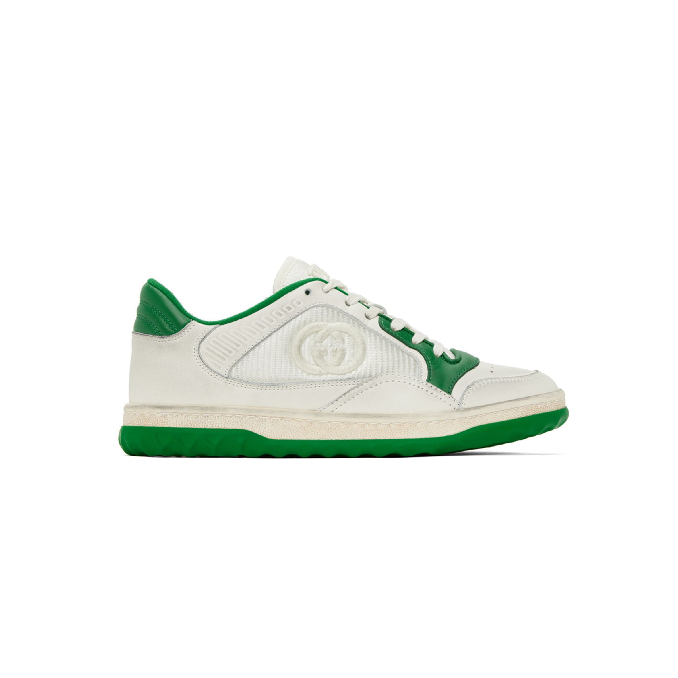 GUCCI OFF-WHITE & GREEN MAC80 SNEAKERS